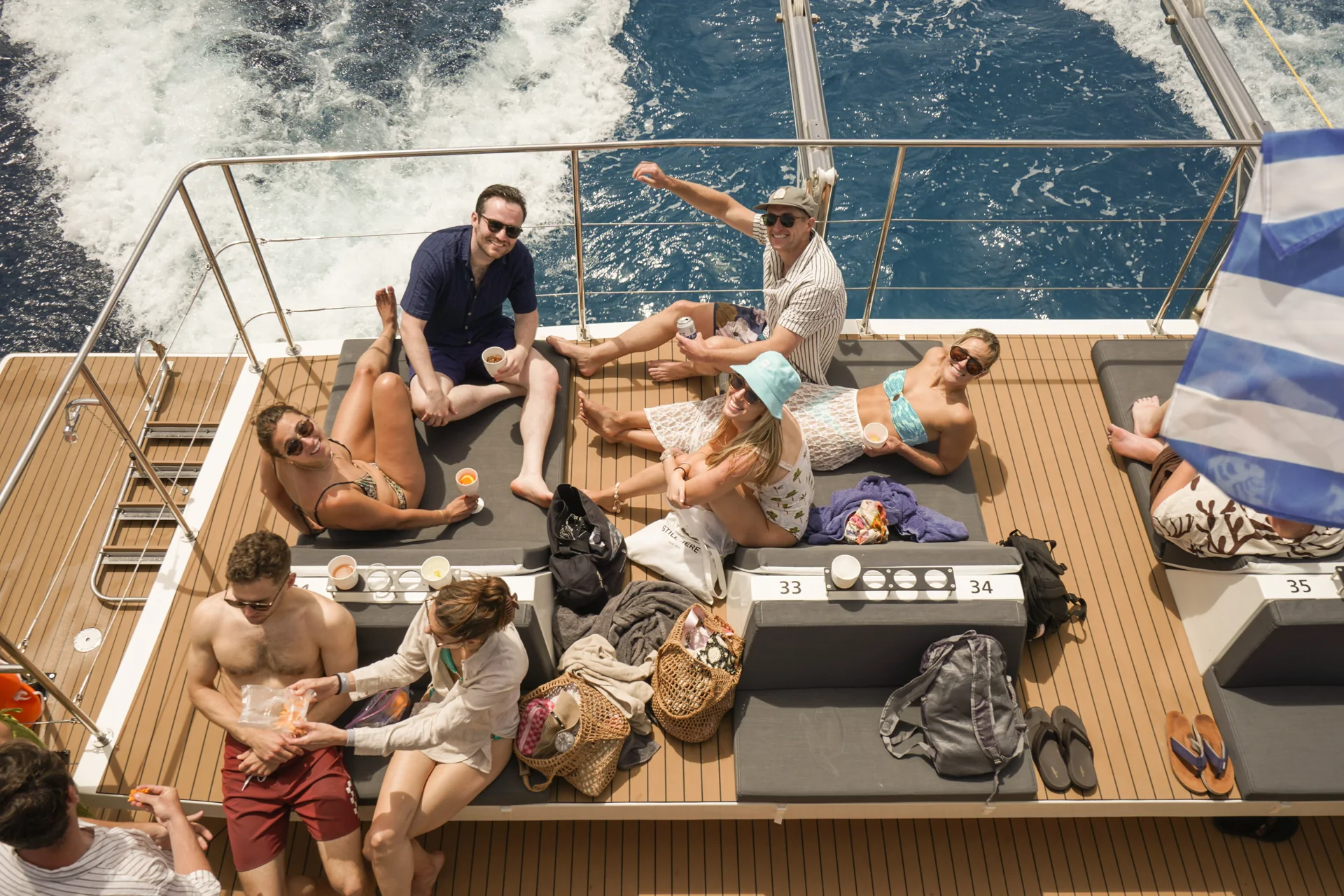 Guests relaxing together on the DanEri Lux deck