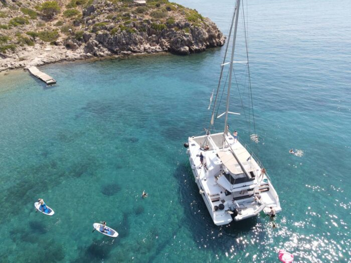 Chania catamaran boat trip