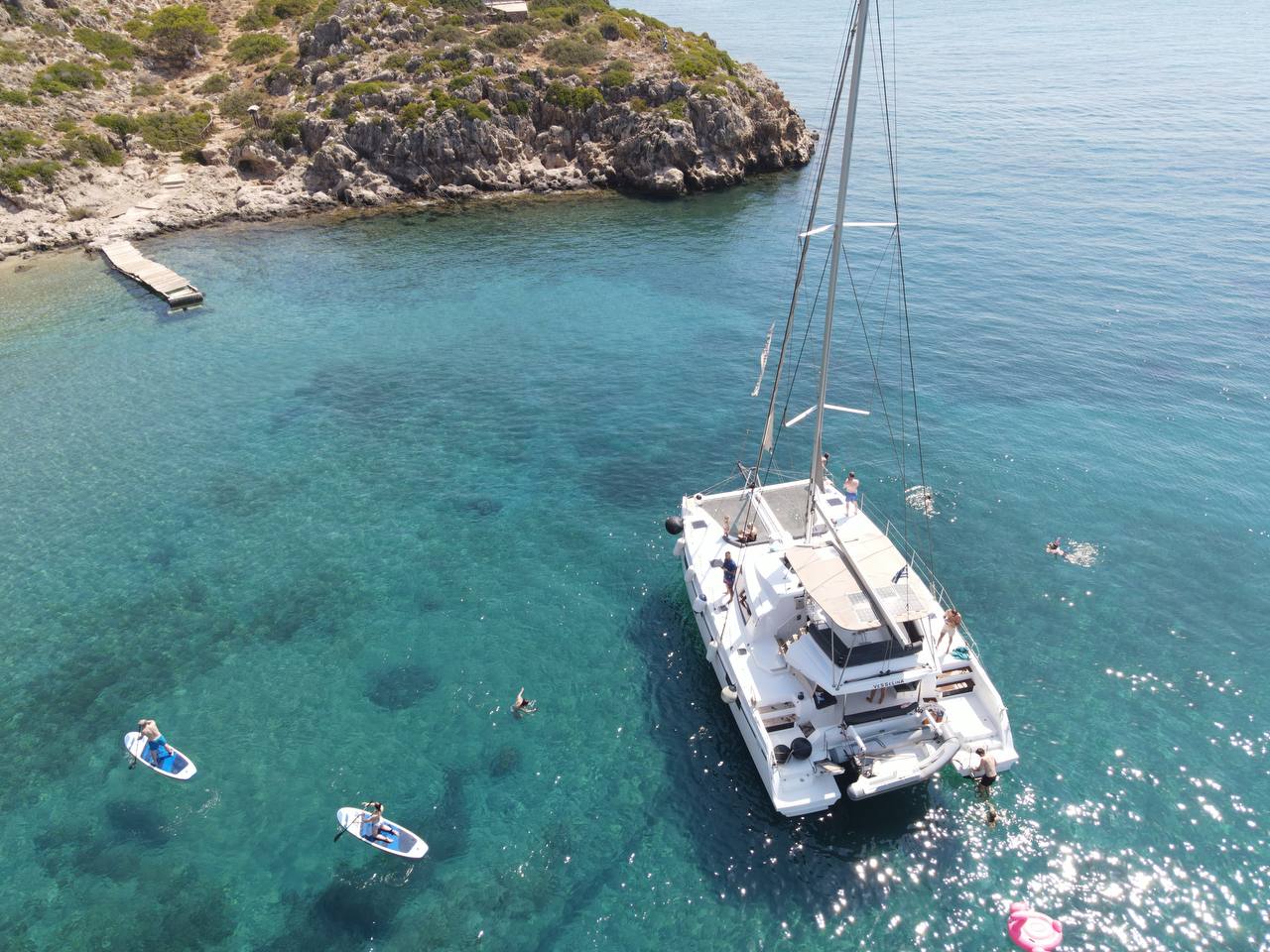 Chania catamaran boat trip