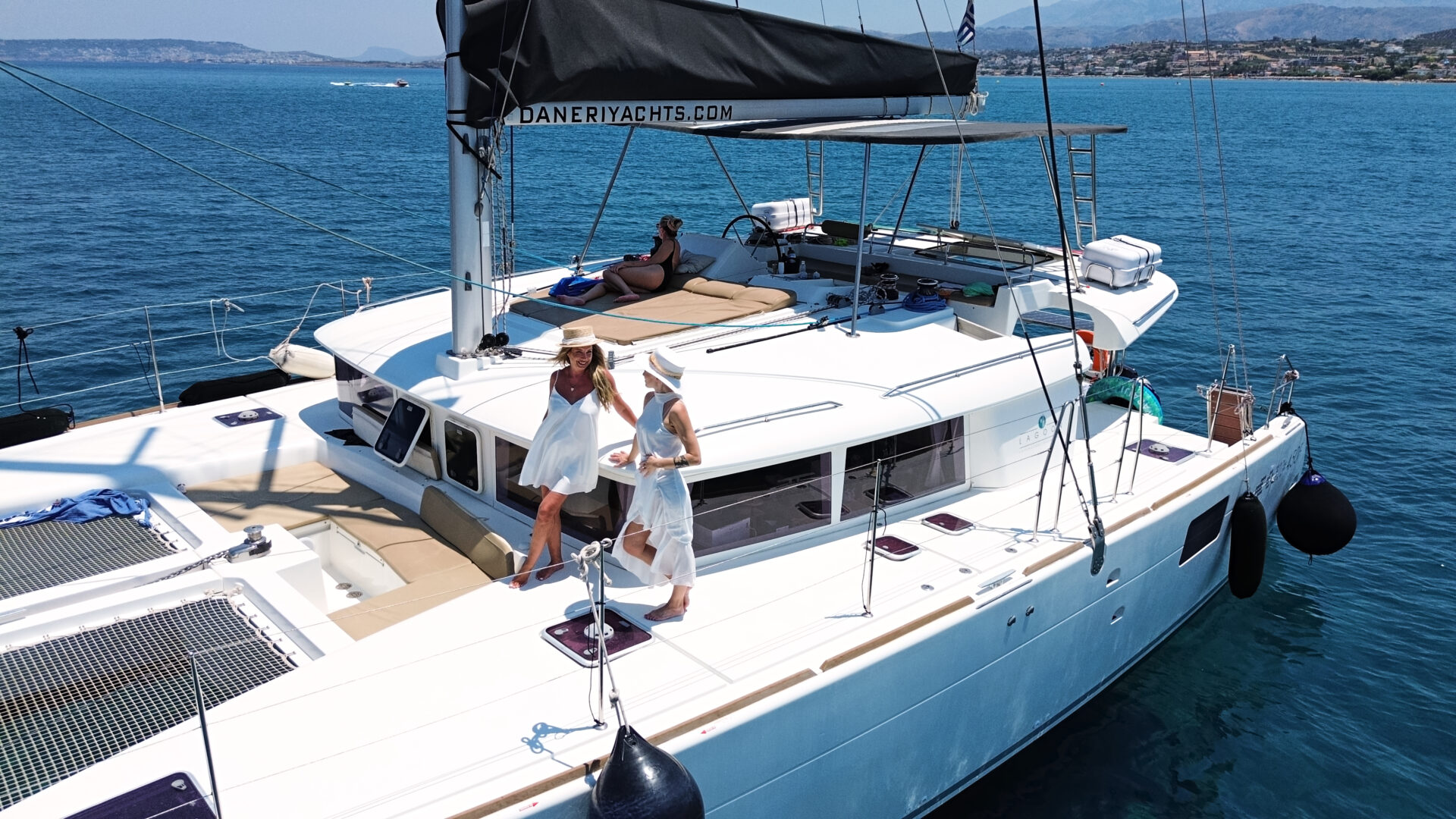 Catamarans along the Crete coast