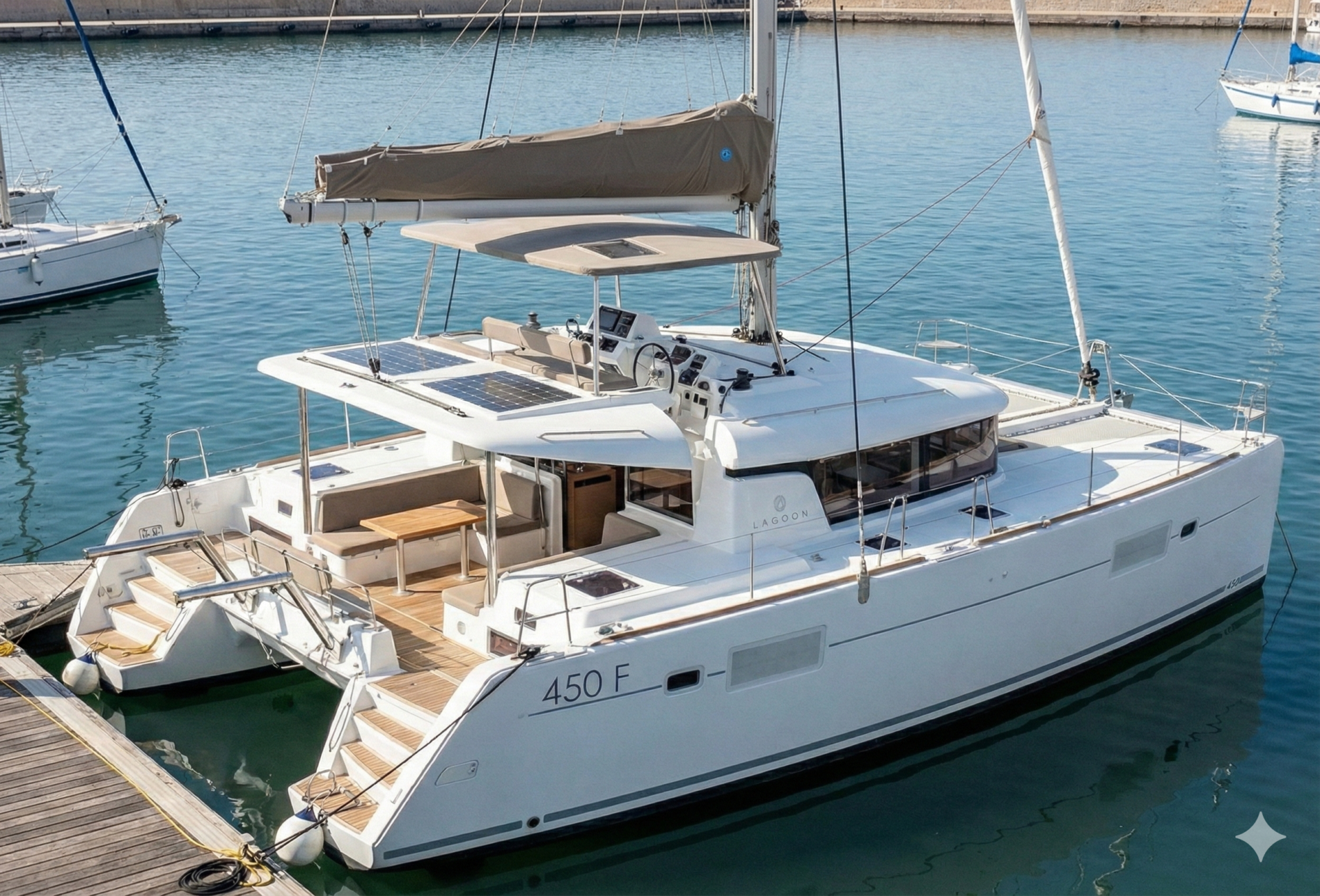Guests enjoying a luxury catamaran cruise to Balos Lagoon Crete