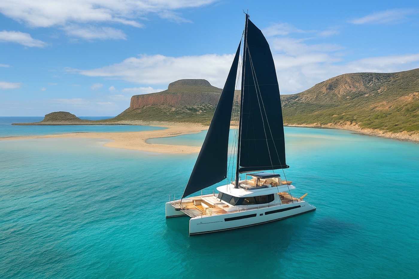 All-Inclusive Sunset Luxury Catamaran Cruise from Kissamos to Balos