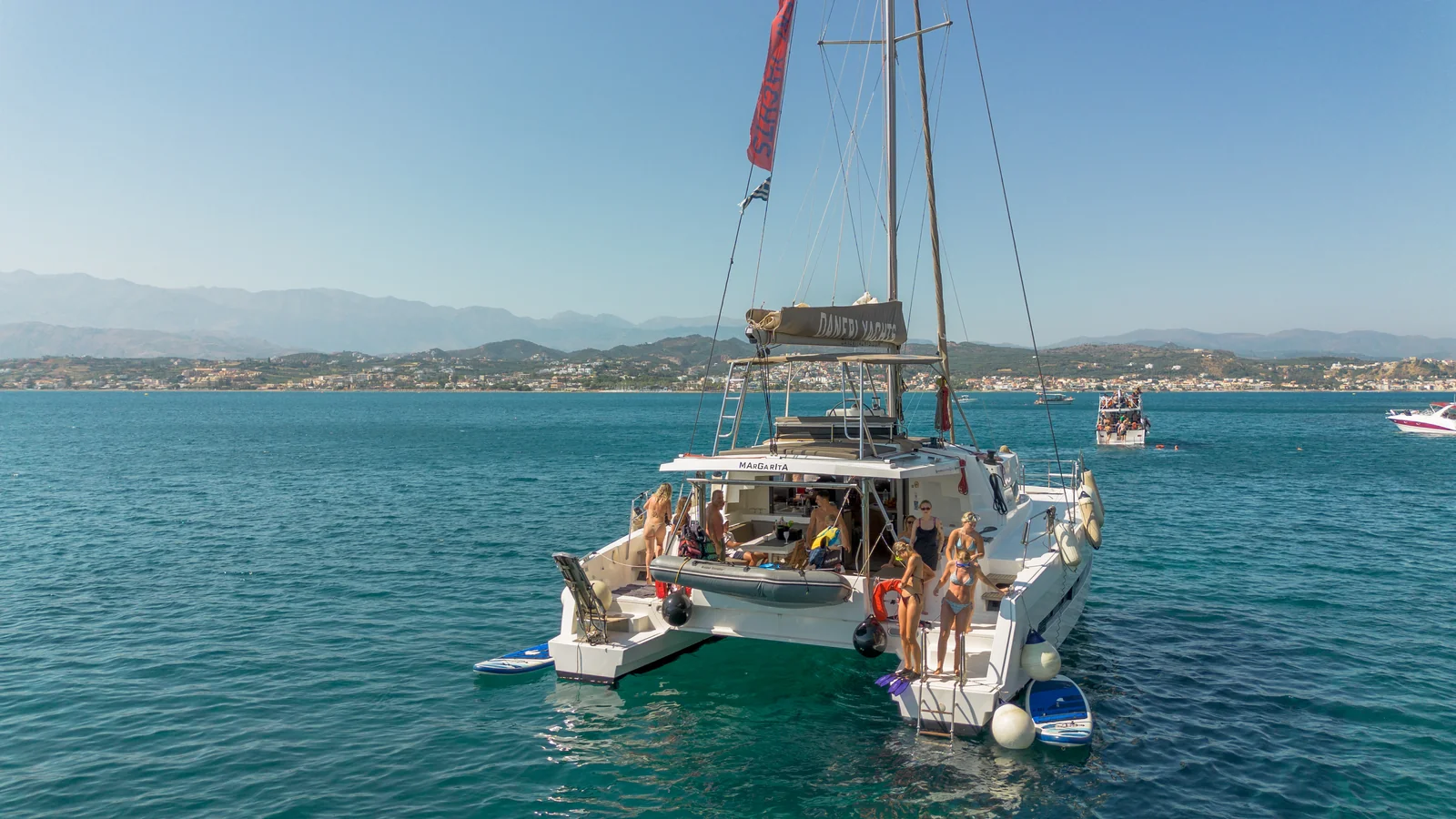 A day aboard the catamaran