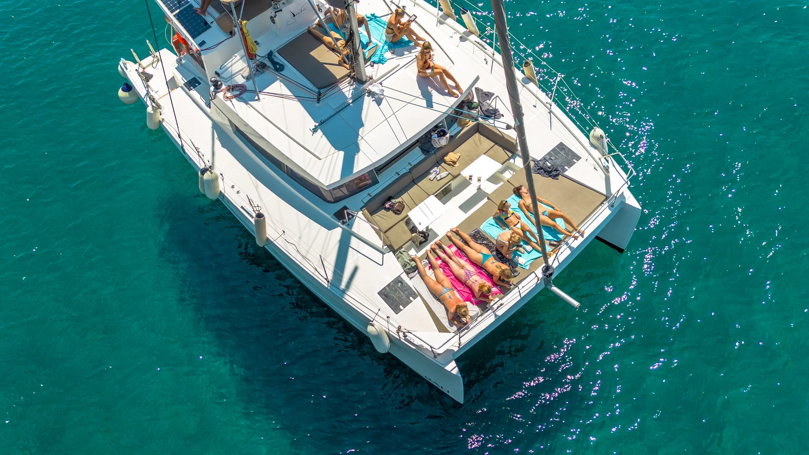 Morning Luxury Catamaran Cruise from Chania to Agioi Theodoroi Island