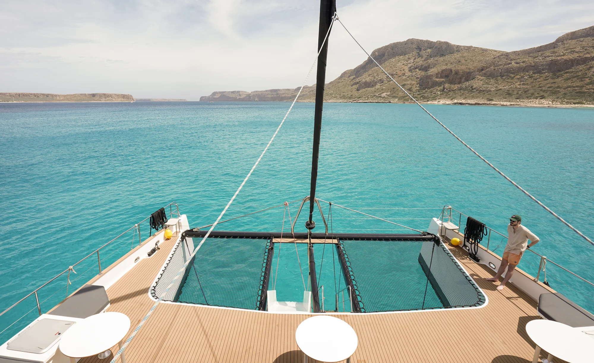 View from the DanEri Lux bow across Balos Lagoon